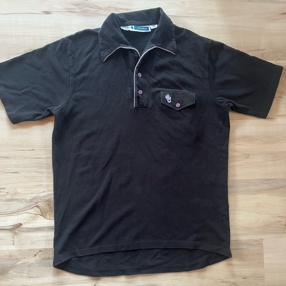 J Lindeberg Mens M Black Polo Early Vintage